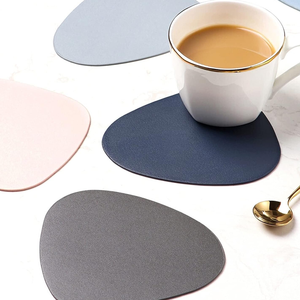 Hình bầu dục PU da Coaster <span class=keywords><strong>cup</strong></span> <span class=keywords><strong>Mat</strong></span> chịu nhiệt da không thấm nước vết kháng nhà bếp placemats cho bàn ăn - Product Image 3