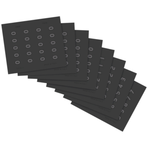 Vimar <b>Light</b> <b>Up</b> <b>Number</b> Labels 13.6 Cm X 11.6 Cm Door Plates Made In Italy - Product Image 1