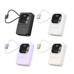 Nouvelle batterie externe de voyage 20000mAh PD22.5W avec écran numérique et câble, logo personnalisé pour téléphone - Product Image 2