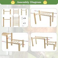 JQ Poultry Jungle Gym and Toys Roosting Ladder Chicken Perch for Chicken Coop