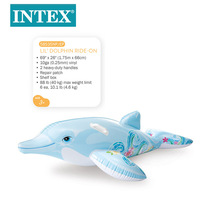 INTEX 58535 jouet de flotteur pour enfants avec 2 poignées robustes jouets de requin gonflables flotteur de piscine
