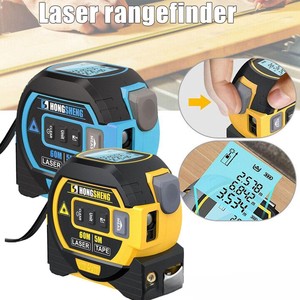Télémètre laser industriel 3 en 1, 40 m/130 pi, instrument de mesure numérique avec ruban à mesurer, précision de 2 mm - Product Image 1
