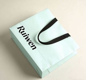 Sacs en papier colorés de luxe, logo imprimé personnalisé, sacs cadeaux personnalisés avec votre propre logo - Product Image 3