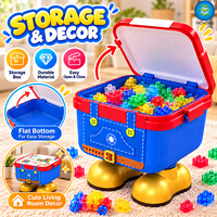 Blocs de construction en gelée, briques à presser, jouet éducatif Montessori STEM, jouet de construction créatif avec boîte de rangement