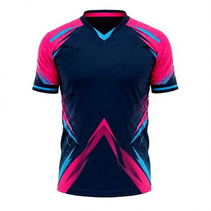 Camiseta de Fútbol Original Personalizada, Versión de Jugador, Mangas Cortas, Cuello Redondo, Transpirable, 100% Poliéster, Impresión de Letras Frontales del Equipo del Club - Product Image 1