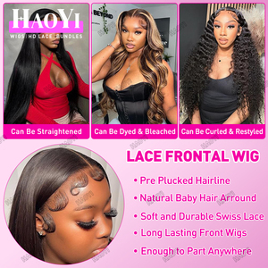 Parrucche per <span class=keywords><strong>capelli</strong></span> vergini a 180% densità di 13x4 <span class=keywords><strong>capelli</strong></span> grezzi in pizzo con evidenziazione di colore Parrucca per <span class=keywords><strong>capelli</strong></span> umani da 30 pollici per donne di colore - Product Image 5