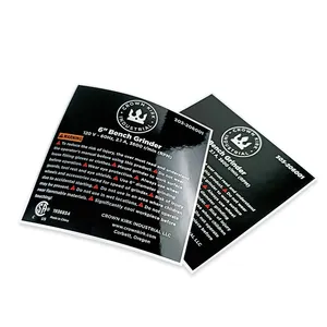Custom Warning Carton Vinyl Heat-resisting Material certification Outdoor Sunscreen Label PET Weatherproof Sticker