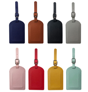 Sublimation blanc <span class=keywords><strong>étiquette</strong></span> de bagage <span class=keywords><strong>valise</strong></span> pendentif en cuir PU <span class=keywords><strong>étiquette</strong></span>s de bagage Logo personnalisé Rectangle mode voyage <span class=keywords><strong>étiquette</strong></span> de bagage - Product Image 4