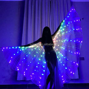 Christmas <strong>Angel</strong> Butterfly Wings Belly Dance Costumes LED Lights Festival <strong>Accessories</strong> for Party Performances Halloween Props Cape - Product Image 5