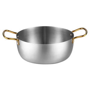 <span class=keywords><strong>Pot</strong></span> à ramen coré<span class=keywords><strong>en</strong></span> <span class=keywords><strong>en</strong></span> acier inoxydable avec doubles poignées, plusieurs tailles, finition brossée or et argent, pour la maison, le camping, les restaurants, ustensiles de cuisine - Product Image 5