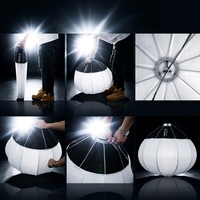 Boîte à lumière sphérique pliable Round KQ65 65cm 26" en forme de boule, diffuseur de flash, monture Bowens, pour studio vidéo.