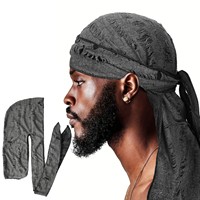 Gorro largo elástico en forma de pluma personalizado de lujo para hombre, gorro de pirata para esquí, ciclismo, negocios, pesca, Durag incluido