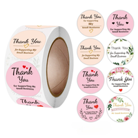Autocollants ronds de remerciement en vinyle personnalisés pour les petites entreprises Autocollants d'étiquette d'emballage de sceau pour la décoration de cadeaux d'autocollant de scrapbooking