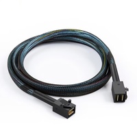 Cable de Extensión Mini SAS HD 8643 de Alta Velocidad, SFF-8643 a SFF-8643, 12Gb, para Servidor Hotswap, Tarjeta RAID HBA, Revestimiento de Nailon con Blindaje de Lámina