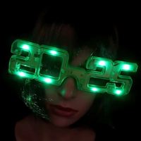 Lunettes LED 2025 – Accessoires de fête lumineux pour enfants et adultes – Lunettes lumineuses pour Halloween, anniversaire, mariage, Noël, Nouvel An
