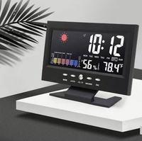 Horloge de bureau pour salon, station météo, écran LCD couleur, moniteur de température et d'humidité, article populaire, réveil lumineux, caméra cachée