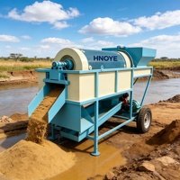 Mini-machine d'extraction aurifère 3TPH, crible rotatif portable pour la récupération d'or alluvial et de diamants