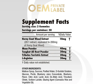 Cápsulas de Horny Goat Weed de Marca Privada OEM/ODM, Suplemento para el Cuidado de la Salud para Adultos, Vitaminas en Gomitas - Product Image 5