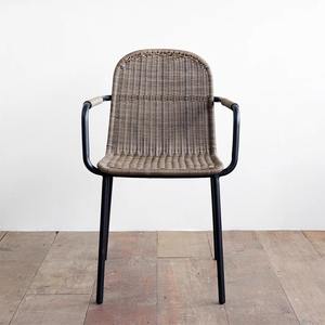 Ensemble de jardin en rotin d'extérieur, bois de teck, 6 places, design minimaliste, meubles de salle à manger pour patio - Product Image 4