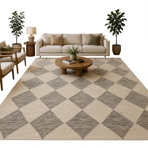 Hand Knotted Wool Area Rug Modern Black White Geometric Diamond <b>Carpet</b> Custom Size Handmade - Product Image 4