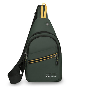 Men's Chest Bag Oxford Cloth Large Capacity Crossbody Bag For Leisure Travel Solid Color Army Green Dark Blue Gray Black - Product Image 5