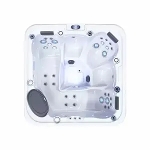 Fabrication de spa de nage extérieur pour 5 personnes designs modernes combo bain à remous et spa de nage