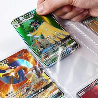 Album photo en plastique style Kpop pour cartes de visite haute transparence, classeur de collection avec 4 protège-feuilles et fermeture éclair
