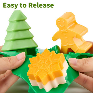 Khuôn làm bánh thạch sô cô la không dính, khuôn silicon Giáng sinh, khuôn làm bánh thủ công hình tuần lộc, quà tặng Giáng sinh, khuôn làm xà phòng thủ công hình tất tuần lộc - Product Image 5