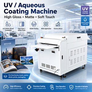 Máquina de Recubrimiento Semiautomática <span class=keywords><strong>UV</strong></span>+IR Double100 para Aplicación de Barniz sin Solventes en Papel, Espesor de 150-600g, Velocidad de 30m/min - Product Image 1