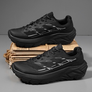 Chaussures de course antidérapantes à coupe basse avec plaque de carbone, amorti et rebond, à lacets, pour la randonnée décontractée en extérieur et les sports tout-terrain - Product Image 2