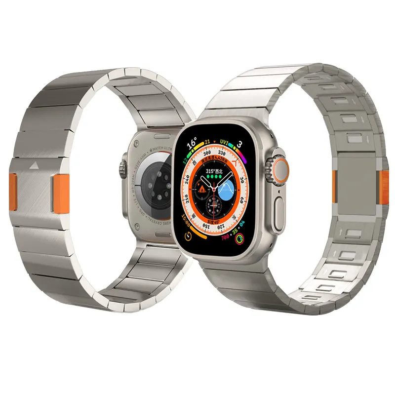 Di lusso facile regolabile in acciaio inox Smartwatch cinturino per Apple Watch 9 8 7 6 Ultra 2 cinturino 49mm 45mm 41mm 44mm bracciale