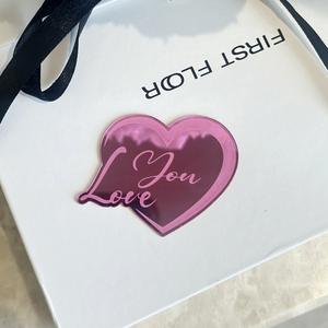 Décoration de gâteau en acrylique en forme de cœur romantique pour la Saint-Valentin, pour elle, pour lui, anniversaire, mariage, fête, fournitures de décoration, ensemble de décoration - Product Image 3