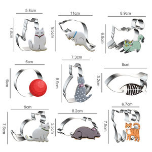 ชุดที่ตัดบิสกิตรูปสัตว์9ชิ้นแม่พิมพ์ทำคุกกี้สเตนเลสเกรดแซนวิชเค้กสำหรับทำขนมอบ - Product Image 4