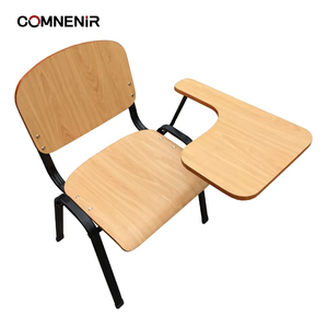 Sgabello Elettrico con Seduta in Legno e Base in Acciaio a Quattro Gambe per Sale Riunioni e Formazione - Product Image 6