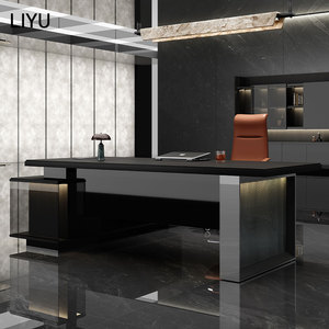 Liyu Furniture Modern L-Shaped Executive Desk with <strong>Drawers</strong> Easy Assembly Boss Director <strong>Office</strong> Table Escritorios De Oficina - Product Image 1