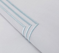 Ensemble de literie 4 pièces pour lit simple, double, queen ou king size, 100% coton, housse de couette brodée