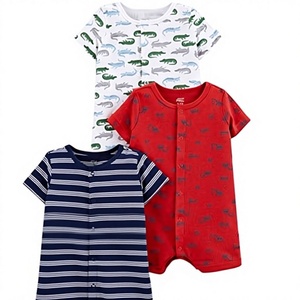 Conjunto de Mameluco de Verano para Bebés Niñas de 0 a 24 Meses, Tejido de Algodón y Spandex, Cierre de Botones, Suave, Transpirable y Ligero - Product Image 4