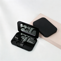 Palette à paupières vide en plastique avec miroir, 12 compartiments, pour maquillage portable, étui de voyage, boîte cosmétique personnalisable, vente en gros