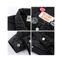 Veste en jean pour homme, style rétro bleu délavé, fabrication OEM/ODM, logo personnalisable, prix de gros, style vintage
