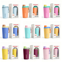 Tasses à café avec couvercles, gobelets isothermes en acier inoxydable, tasses personnalisées en acier 18/8, 12H chaud, 24H froid