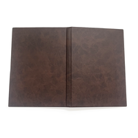 Dossier en cuir Menu Restaurant Couverture Logo en relief personnalisé Livre d'information