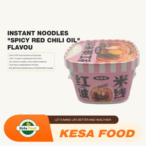 Mie Beras Tepung Terigu Rasa Cabai Merah Pedas Shanghai Kesa 91g, Umur Simpan 9 Bulan, Direbus, Grosir 12 Dus