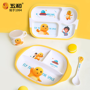 Wuhe Children's Cutlery Set Melamine Porcelain Bpa Free Spoons Forks Plates Cups For 2-4 Years Kids Feeding - Product Image 2