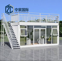 Bureau en conteneur à double étage personnalisable Zhongchen avec grandes fenêtres pleine hauteur et structure en acier durable