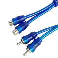 OEM Hifi Alpine Car Audio Video Cable Haut-parleur Wire Pants Boots Y Splitter 1 Male to 2 Female or 1 Female to 2 Male Y Rca Cabl