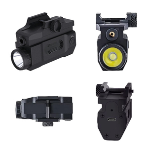 Yeni gelenler USB şarj edilebilir yeşil lazer taktik fenerleri beyaz LED ışıkları ile 600 lümen avcı ışığı 20mm bankası dağı - Product Image 4