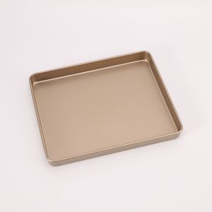 Rectangular Baking Tray Non Stick Gold 12x16 Inch Oven Safe Dishwasher Safe For Home Kitchen Baking Tools - Product Image 3