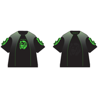 Kaos Balap Motor Musim Panas Anti Angin Ukuran Besar Custom Full Sublimasi, Pakaian Tim Balap, % Poliester