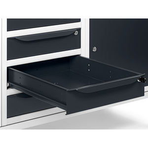 Établi réglable Fami WORK2009, plateau en bois de 200cm, 2 armoires et 4 tiroirs - Product Image 5