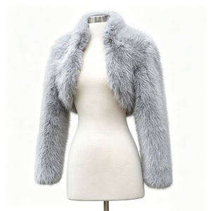 <span class=keywords><strong>Veste</strong></span> courte élégante en fausse fourrure rose poudré pour <span class=keywords><strong>femme</strong></span> Zeyu, ouverte sur le devant, à manches longues, duveteuse, manteau court, manteaux en fausse fourrure écologiques pour <span class=keywords><strong>femme</strong></span> - Product Image 5